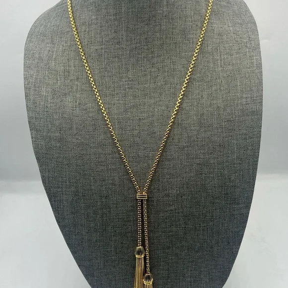 J. Crew Shiny Gold Tone Lariat Tassel
Necklace - Picture 5 of 6